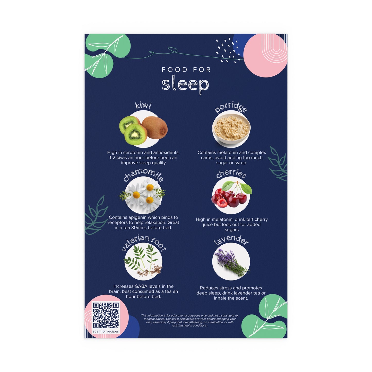 Food For Sleep Silk Poster - Indoor & Outdoor Wall Decor