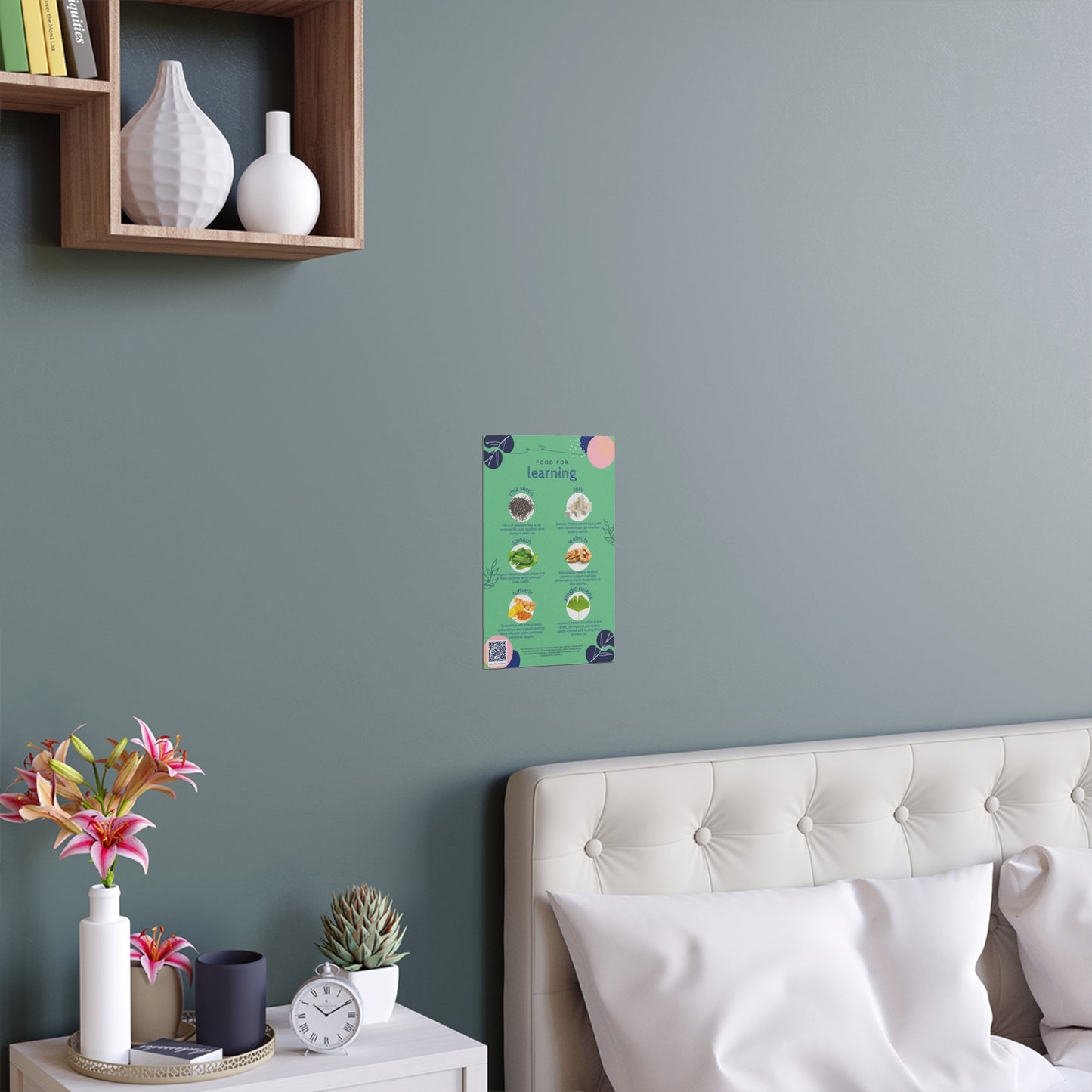 Food For Learning Silk Poster - Indoor & Outdoor Wall Decor