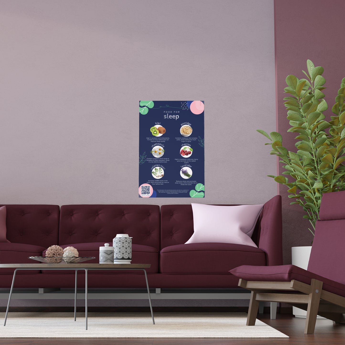 Food For Sleep Silk Poster - Indoor & Outdoor Wall Decor