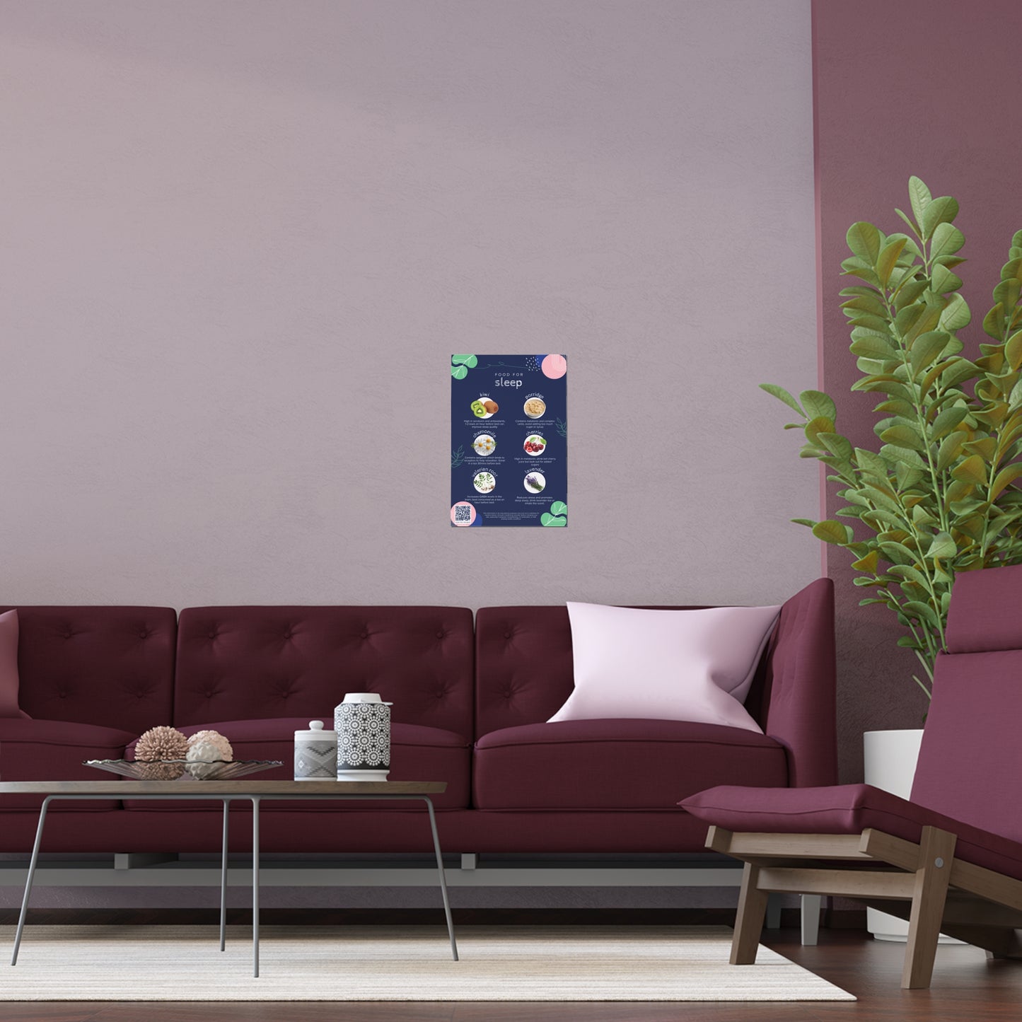 Food For Sleep Silk Poster - Indoor & Outdoor Wall Decor