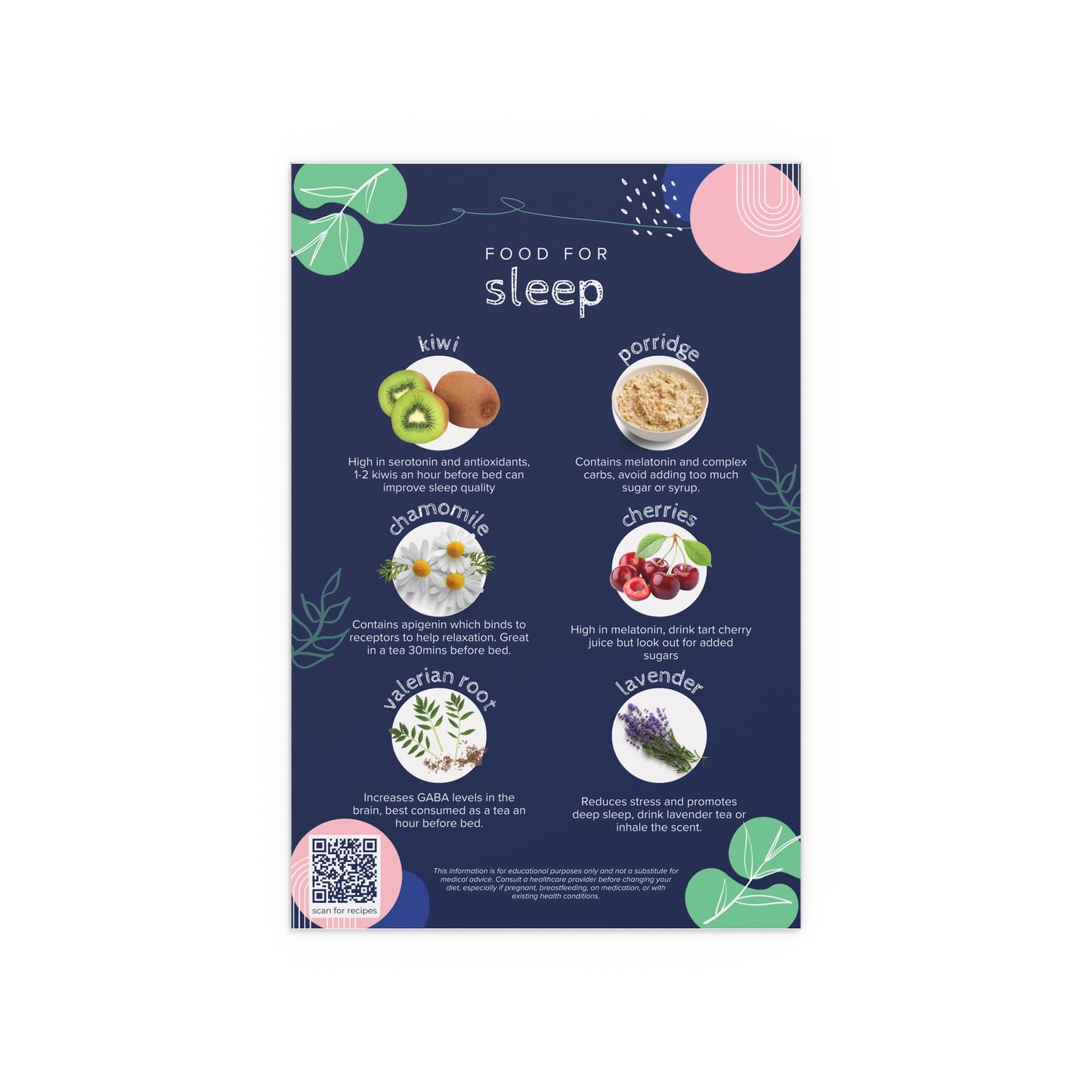 Food For Sleep Silk Poster - Indoor & Outdoor Wall Decor