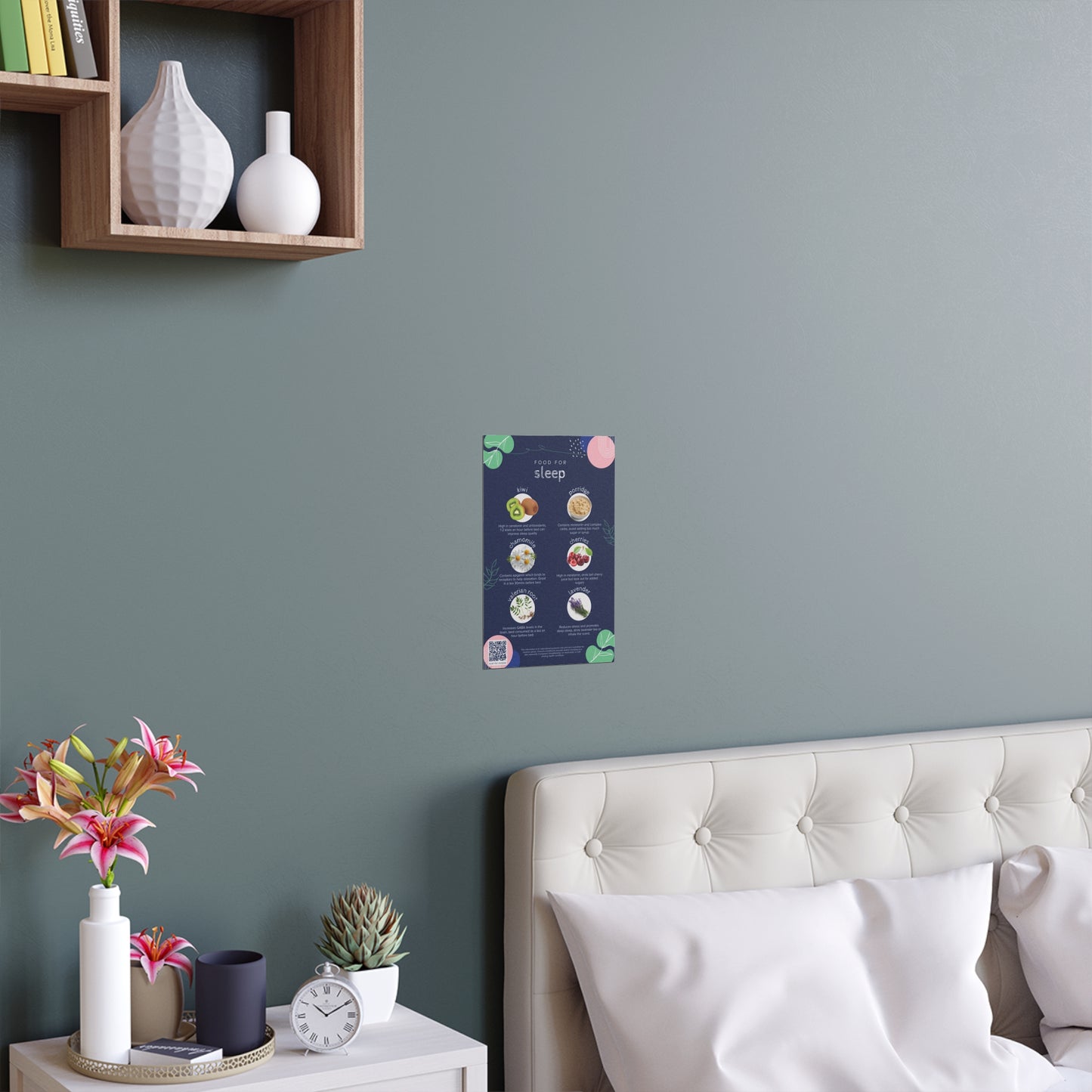 Food For Sleep Silk Poster - Indoor & Outdoor Wall Decor